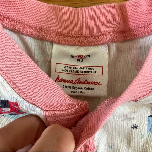 Hanna Andersson Christmas Winter Village Holiday Cotton Pajamas Girls 3 90 - Picture 2 of 9